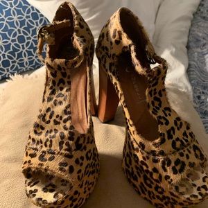 Used Jeffrey Campbell leopard heels